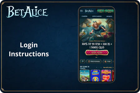 BetAlice  Login Instructions